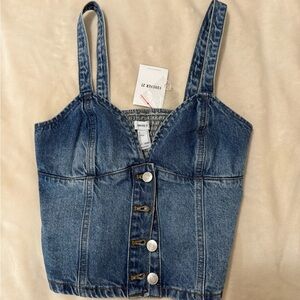 Forever 21 Denim Corset Top